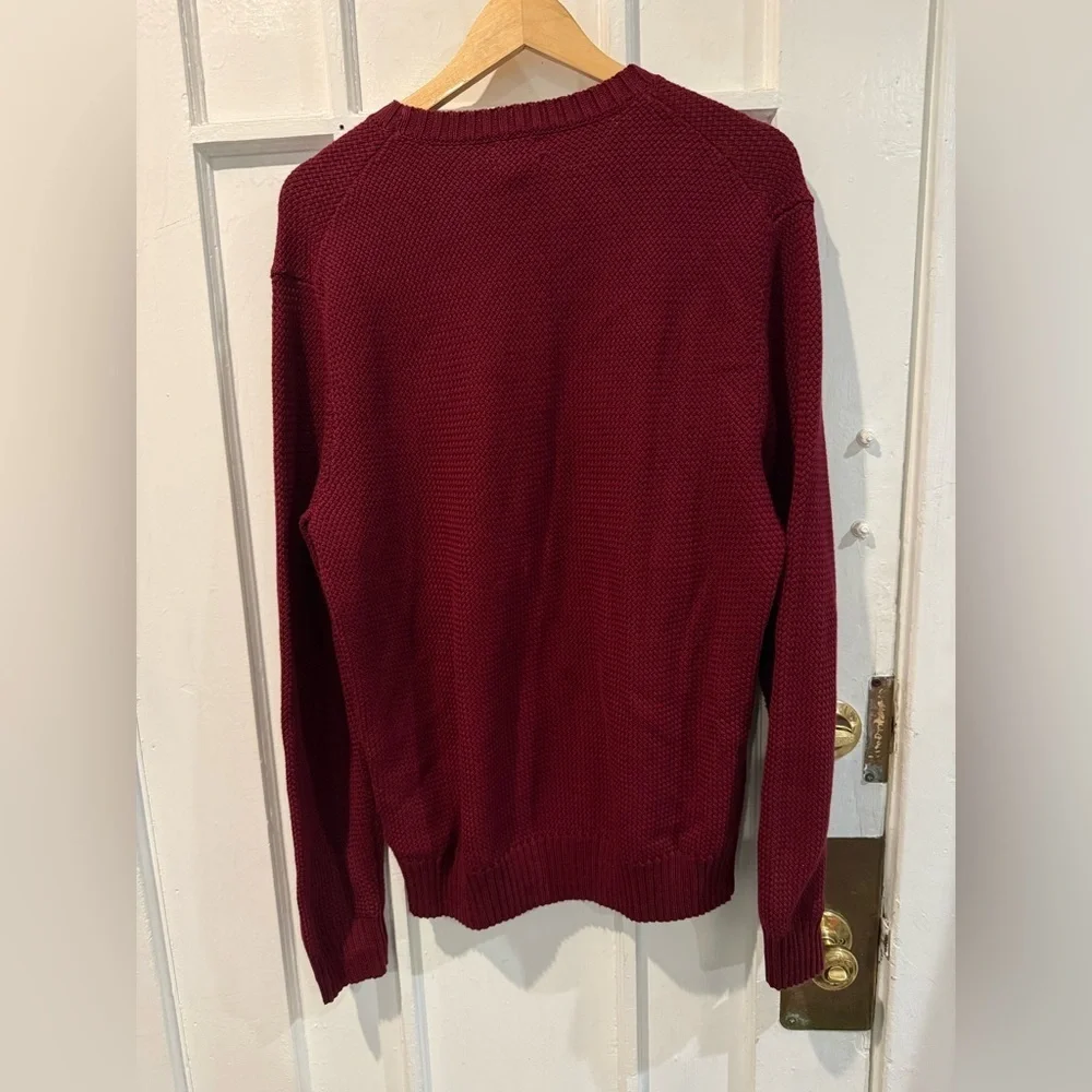 J. Crew Men's Burgundy Crewneck Sweater